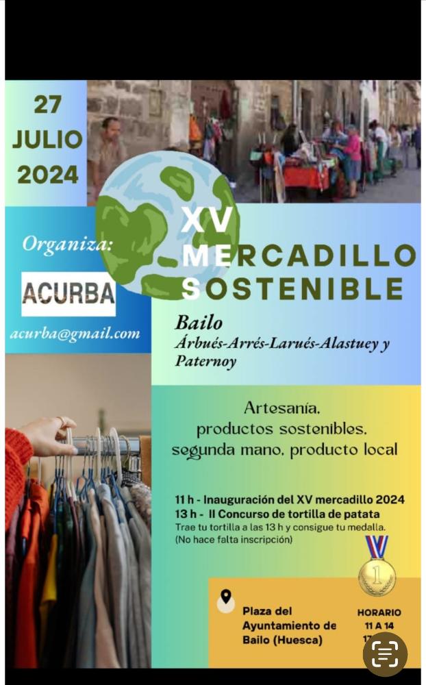 Imagen MERCADILLO SOSTENIBLE ACURBA 27 DE JULIO DE 2024