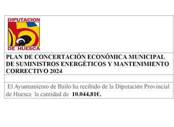 Imagen PLAN PROVINCIAL DE CONCERTACIÓN ECONÓMICA MUNICIPAL PARA 2024. MANTENIMIENTO Y REPARACIÓN DE INSTALACIONES Y SERVICIOS MUNICIPALES. MUNICIPIO DE BAILO.